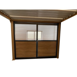 Panneau brise-vue coulissant Pianela pour pergola bioclimatique | GREEN OUTSIDE