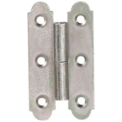 Paumelle espagnole droite bichromaté 50 x 100 mm 2 pièces TEKNIBOX