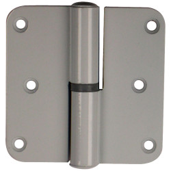 Paumelle gauche arrondie en aluminium grise 80 x 80 mm 3 pièces TEKNIBOX