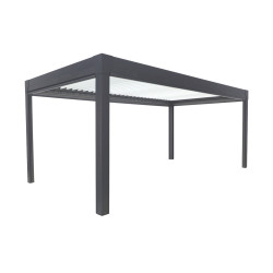 Pergola Bioclimatique Pianela Bi-zone Gris Sable 5x3m | GREEN OUTSIDE