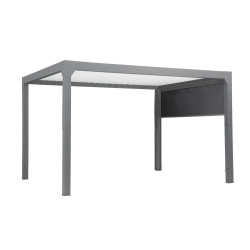 Store manuel Pianela gris sable 3x2.5m pergola bioclimatique | GREEN OUTSIDE