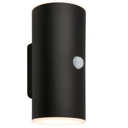 Applique extérieure LED Lima noire Briloner avec détecteur | BRILONER