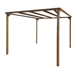 Pergola en bois 3x3x2,4m SOLID - Patio & Jardin | SOLID