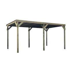 Carport en bois SOLID 3x5m - Abri voiture bois durable | SOLID