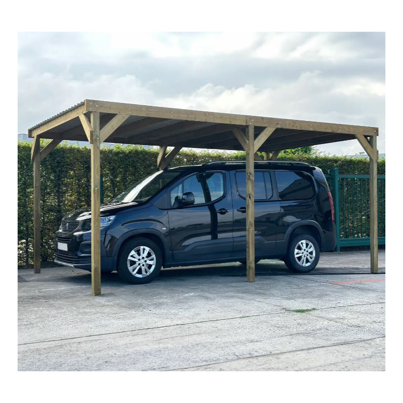Carport en bois SOLID 3x5m - Abri voiture bois durable | SOLID Carport en bois SOLID 3x5m - Abri voiture bois durable | SOLID