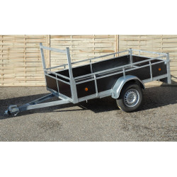 Remorque Custafer 225 x 132 cm métal et bois, essieu simple | CUSTAFER