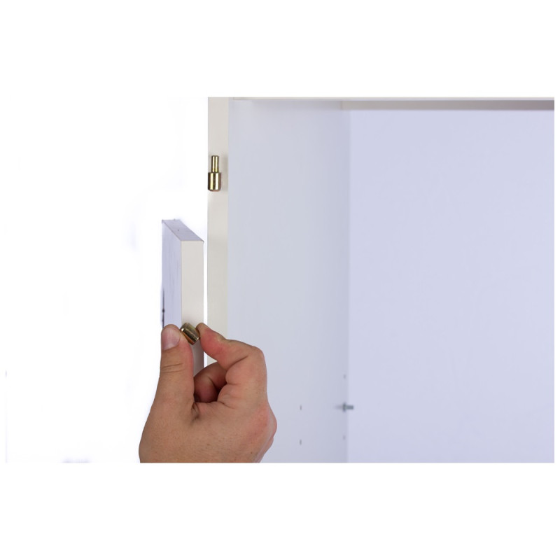 Fiche à tête plate en acier nickelé Ø 13 mm 2 pièces TEKNIBOX Fiche à tête plate en acier nickelé Ø 13 mm 2 pièces TEKNIBOX