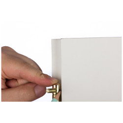 Fiche à tête plate en acier bichromaté Ø 9 mm 2 pièces TEKNIBOX Fiche à tête plate en acier bichromaté Ø 9 mm 2 pièces TEKNIBOX