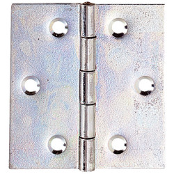 Charnière carrée en acier zingué 40 x 40 mm 4 pièces TEKNIBOX