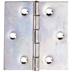 Charnière carrée en acier zingué 50 x 50 mm 4 pièces TEKNIBOX