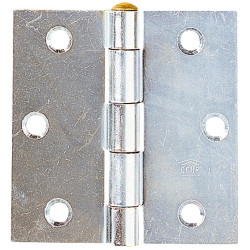 Charnière hollandaise en acier bichromaté 75 x 75 mm 3 pièces TEKNIBOX