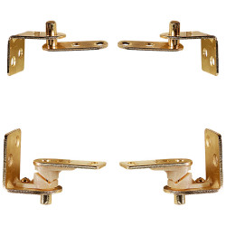 Set de charnière pour porte saloon en laiton satiné 4 pièces TEKNIBOX