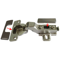 Charnière Anyway B avec clips 110° 2 pièces | TEKNIBOX