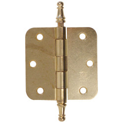 Charnière Laiton Satiné Arrondie 75x75mm 3p | TEKNIBOX