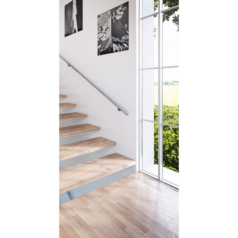 Main courante Harmony en acier inoxydable argenté Ø 40 mm 3 m SOGEM