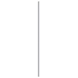 Main courante New Rondo en aluminium anodisé argenté Ø 40 mm 3 m SOGEM