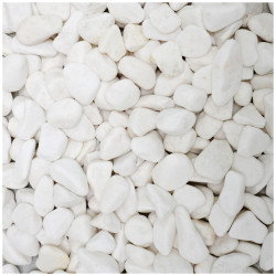 Gravier Carrara en marbre blanc 15-25 mm 20 kg COBO GARDEN