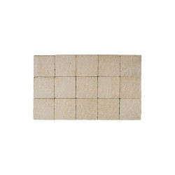 Palette 120 Pavés tambourinés Dolomie jaune 15 x 15 x 6 cm COBO GARDEN