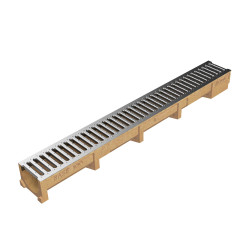 Caniveau avec grille galvanisée 100 x 12
