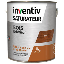 Saturateur Bois Extérieur Teck 5L INVENTIV - Terrasse | INVENTIV