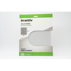 Papier abrasif anti-encrassant grain 120 5 pièces INVENTIV