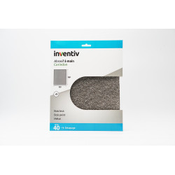 Papier abrasif corindon grain 40 5 pièces INVENTIV