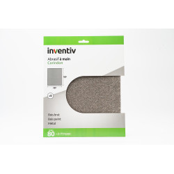 Papier abrasif corindon grain 80 5 pièces INVENTIV