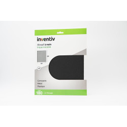 Papier abrasif imperméable grain 180 5 pièces INVENTIV