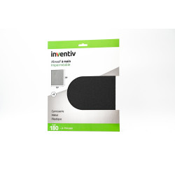 Papier abrasif imperméable grain 280 5 pièces INVENTIV