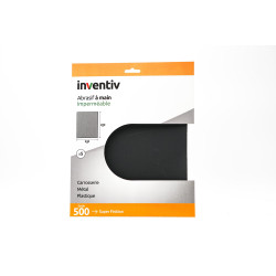 Papier abrasif imperméable grain 500 5 pièces INVENTIV
