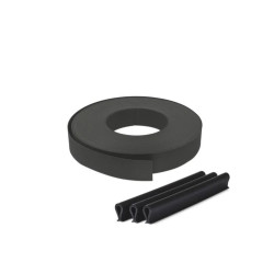 Lanière pour clôture avec clips noir GIARDINO