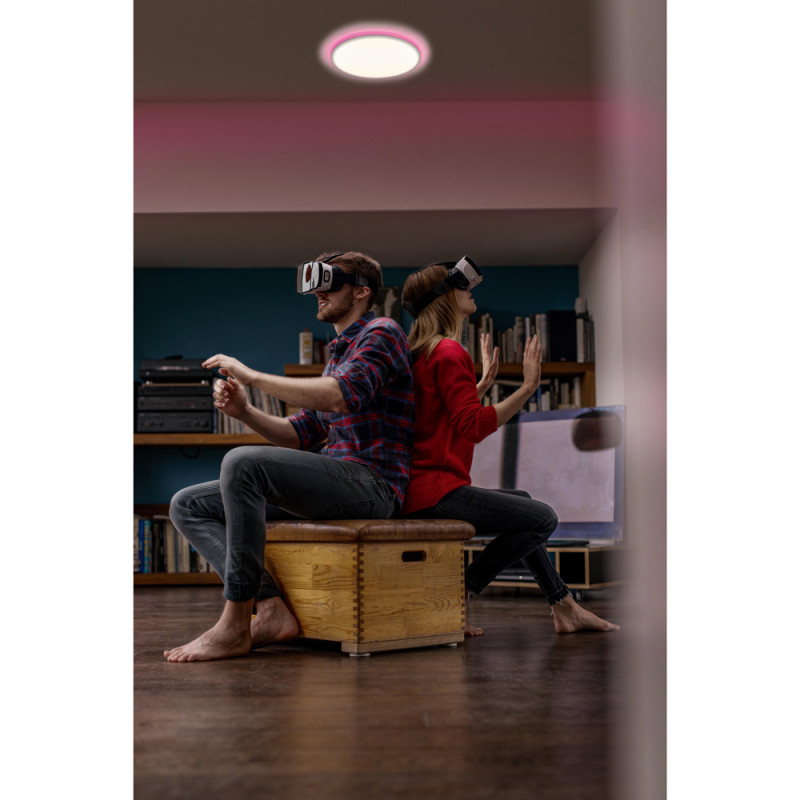 Plafonnier LED Slim connecté RGB blanc 1790 lm 19 W LEDVANCE Plafonnier LED Slim connecté RGB blanc 1790 lm 19 W LEDVANCE