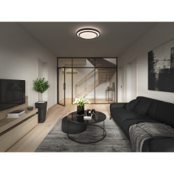 Plafonnier LED Berlin noir 4700 lm 36 W LEDVANCE Plafonnier LED Berlin noir 4700 lm 36 W LEDVANCE