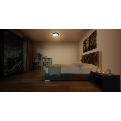 Plafonnier LED Moia noir 2700 lm 24 W LEDVANCE Plafonnier LED Moia noir 2700 lm 24 W LEDVANCE