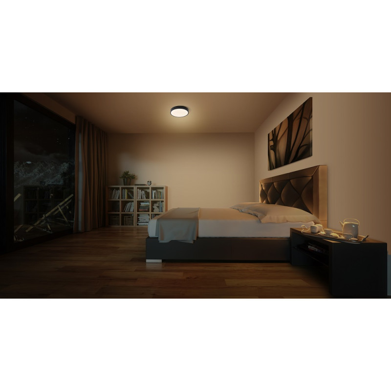 Plafonnier LED Moia noir 2700 lm 24 W LEDVANCE Plafonnier LED Moia noir 2700 lm 24 W LEDVANCE
