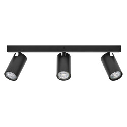 Spot LED Octagon noir GU10 3 x 3