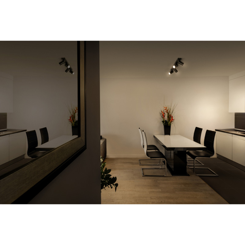 Spot LED Octagon noir GU10 4 x 3