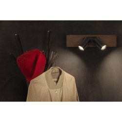 Spot LED Mercury noir GU10 2 x 3