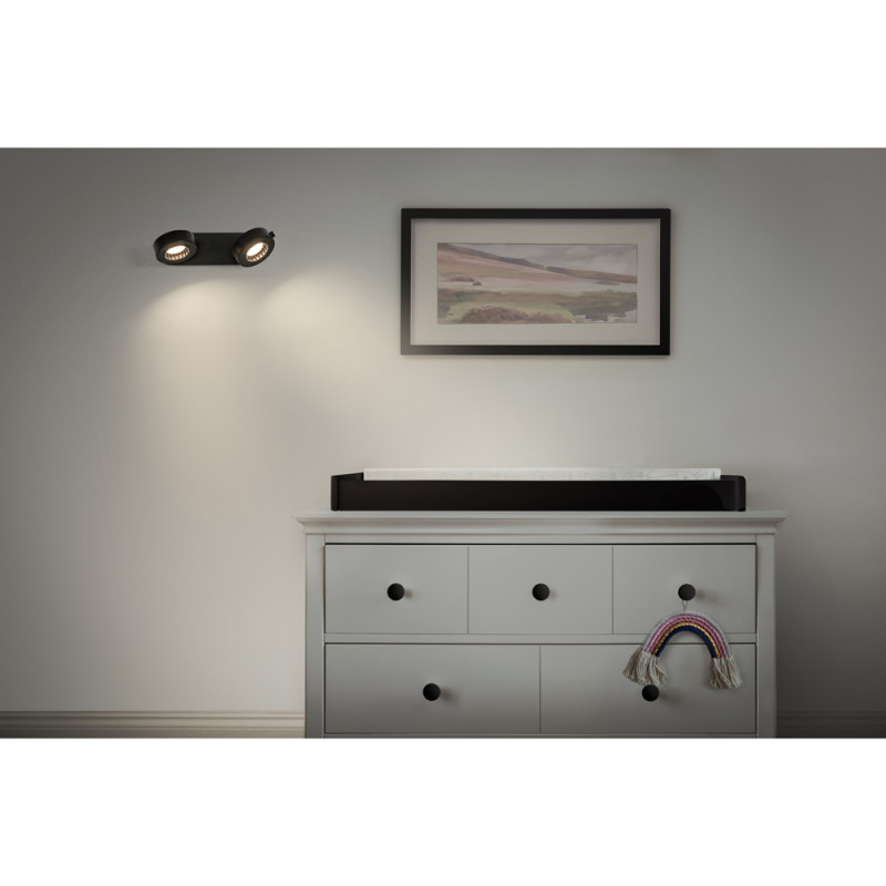 Spot LED Venus noir 2 x 5