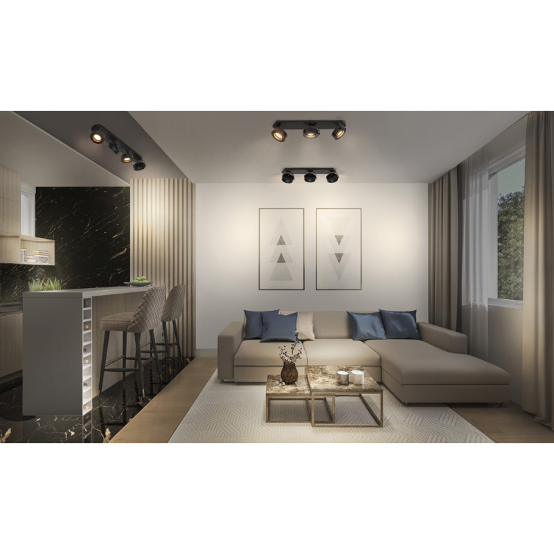 Spot LED Venus noir 3 x 5