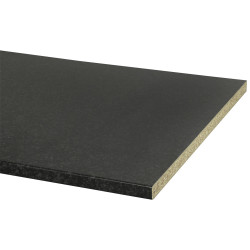 Plan de travail en bois aggloméré graphite 182 x 60 x 2