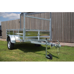 Remorque simple essieu en aluminium 225 x 132 cm CUSTAFER