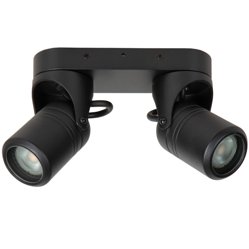Spot extérieur Niort noir GU10 2 x 6 W LUCIDE Spot extérieur Niort noir GU10 2 x 6 W LUCIDE