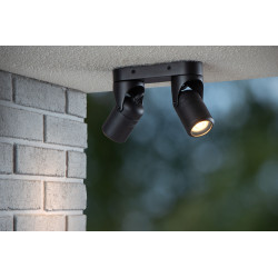 Spot extérieur Niort noir GU10 2 x 6 W LUCIDE Spot extérieur Niort noir GU10 2 x 6 W LUCIDE