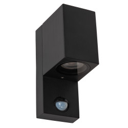 Applique extérieure Zaro carrée noire avec détecteur de mouvement GU10 7 W LUCIDE Applique extérieure Zaro carrée noire avec détecteur de mouvement GU10 7 W LUCIDE