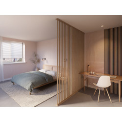 Séparateur de pièce en MDF Decowall chêne naturel 270 x 5 x 3 cm 4 pièces CANDO