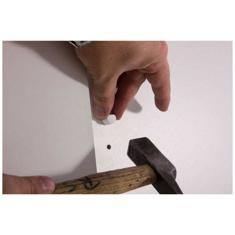 Taquet pour étagère à clouer blanc 16 x 12 mm 16 pièces