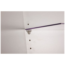 Taquet pour tablette en verre en métal nickelé Ø 5 mm 16 pièces