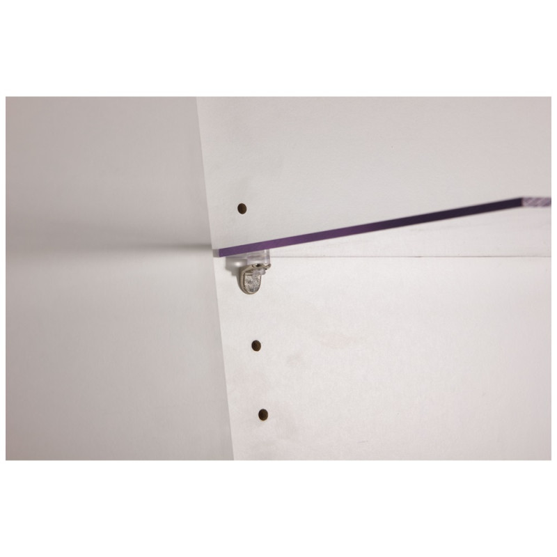 Taquet pour tablette en verre en métal nickelé Ø 5 mm 16 pièces