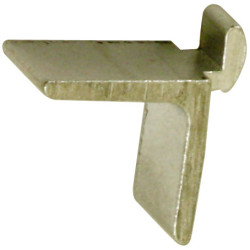 Taquet pour crémaillère en aluminium argenté 19 x 11 mm 16 pièces